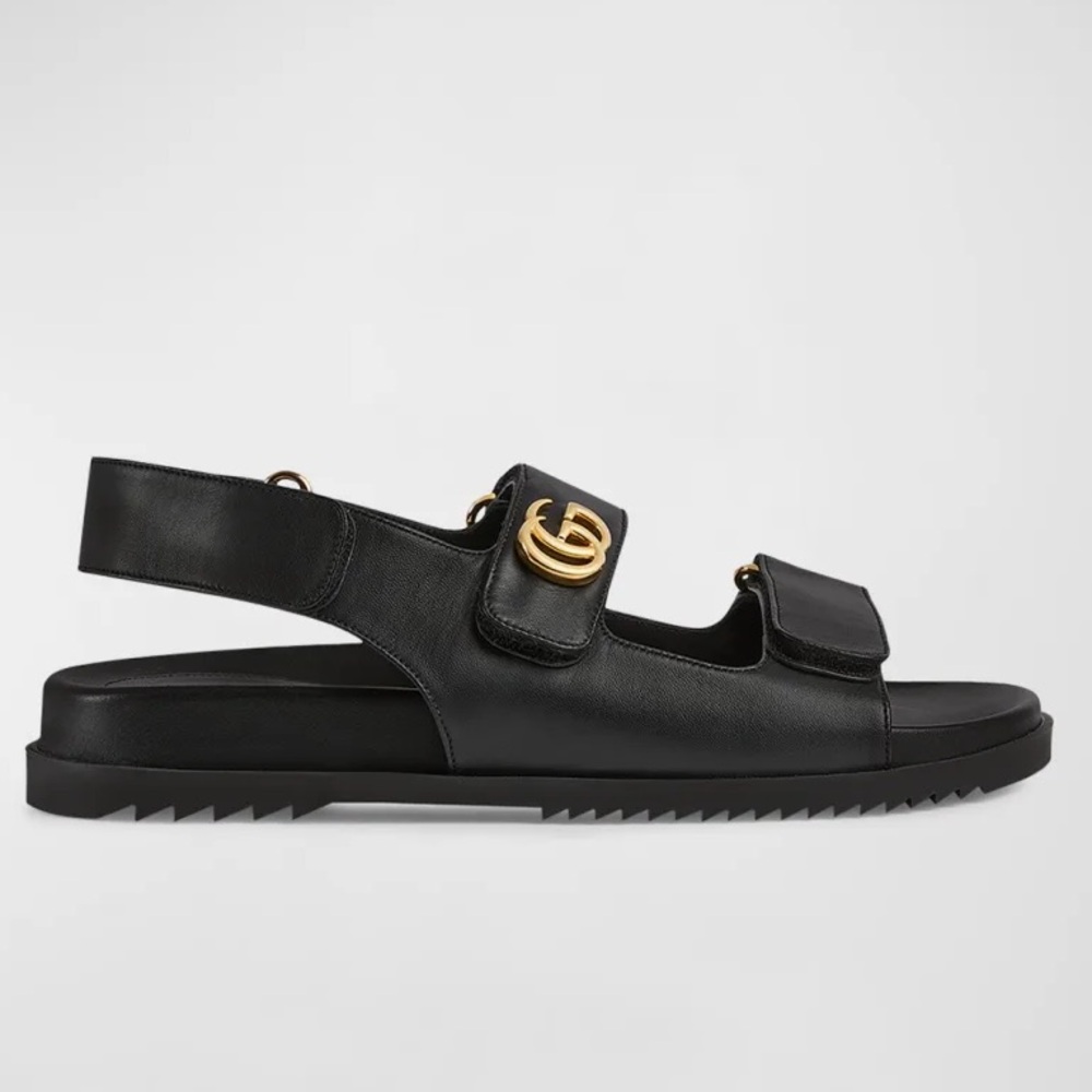 Gucci Double G Sandals in Nero Black - Picture 4 of 11